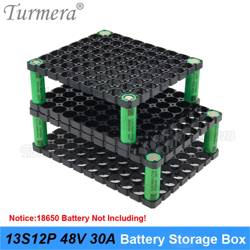 Imagem -04 - Turmera-bateria para Bicicleta Elétrica 48v 30ah Estojo para Baterias de Lítio 13s12p 18650 Inclui Suporte e Tiras de Níquel para Soldagem