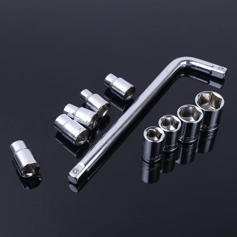 Hardware tools 10 Piece socket wrench auto repair socket wrench repair vanadium steel socket wrench