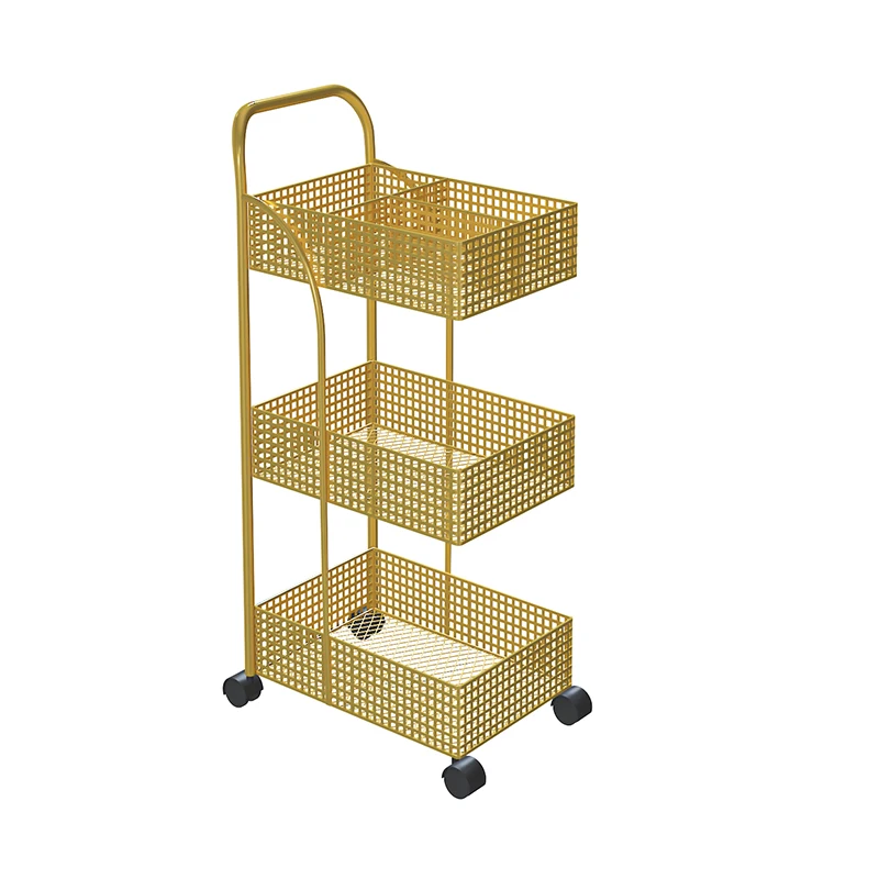 

Nordic Iron Racks Bedroom Metal Removable Trolleys Bathroom Wheeled Storage Rack Multi-layer Compartment Storage Shelves