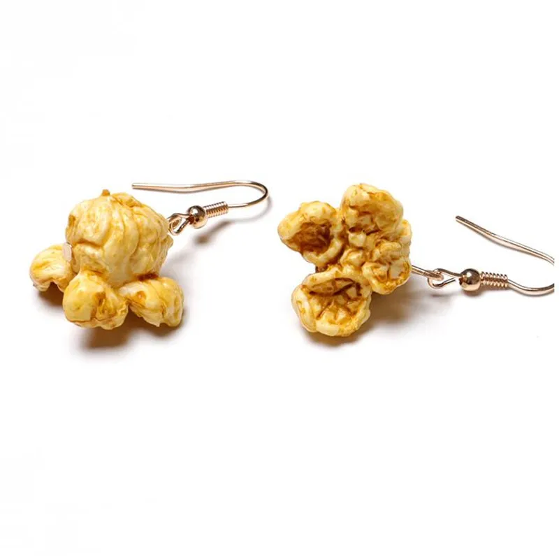 New Arrival Popcorn Fried Chicken Food Acrylic Drop Earrings For Women Handmade Creative Funny Dangle Earring Jewelry Accessory