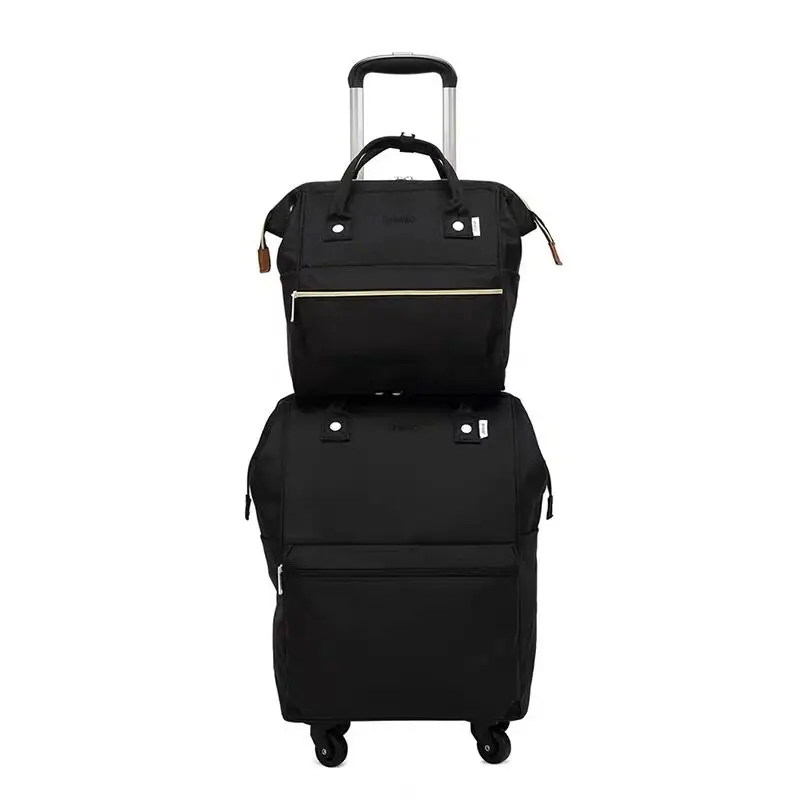 New Rolling Luggage bag On Wheels Girl Fashion Trolley suitcases with handbag Women Shopping Trolley bag Rolling Luggage Sets