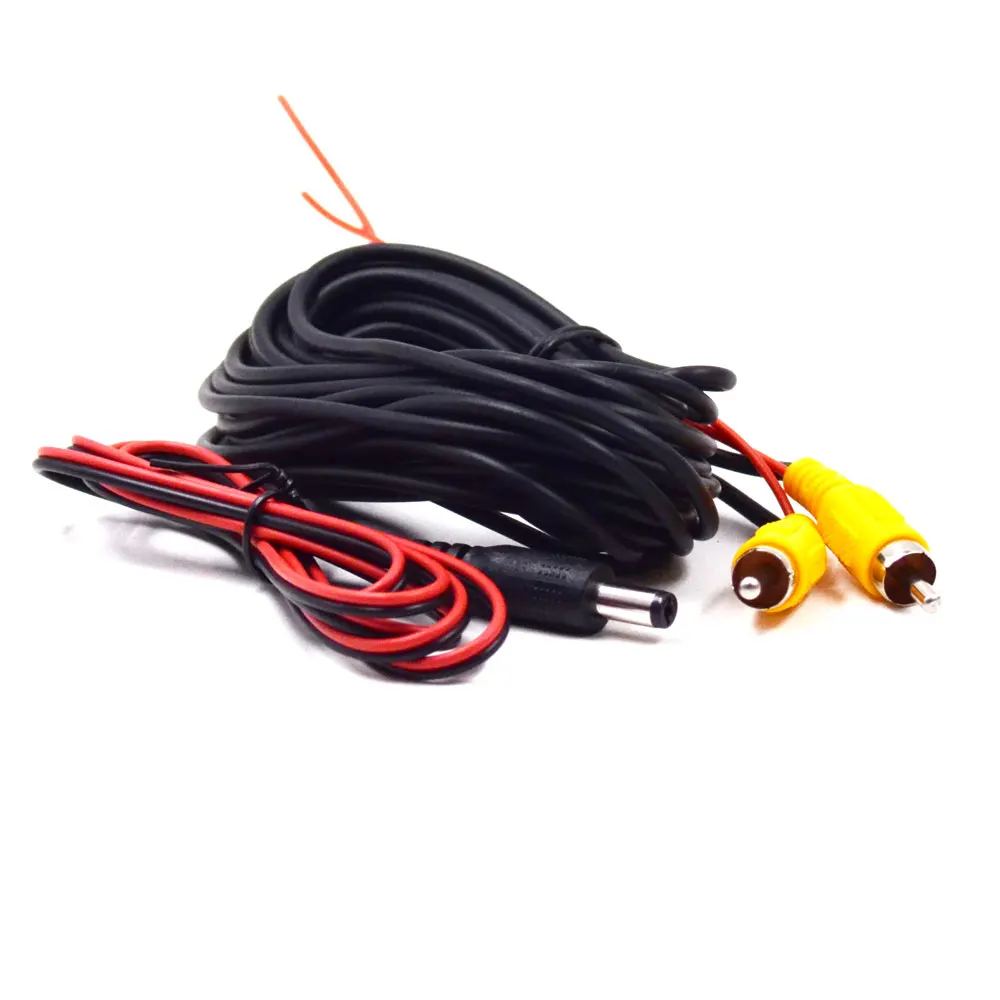 RCA Video Cable For Car Parking Rearview Rear View Camera Connect Monitor DVD Trigger Cable 6M 12M 15M 20M Optional
