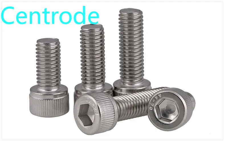 DIN912 316 aço inoxidável interno parafuso hexagonal cilindro/cabeça do copo hexagonal dente cheio parafuso M2-M6