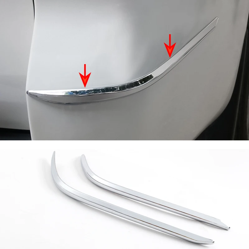 

For Toyota Prado FJ150 LC150 2018-2020 ABS Chrome Rear Bumper Corner Protection Trim Strips