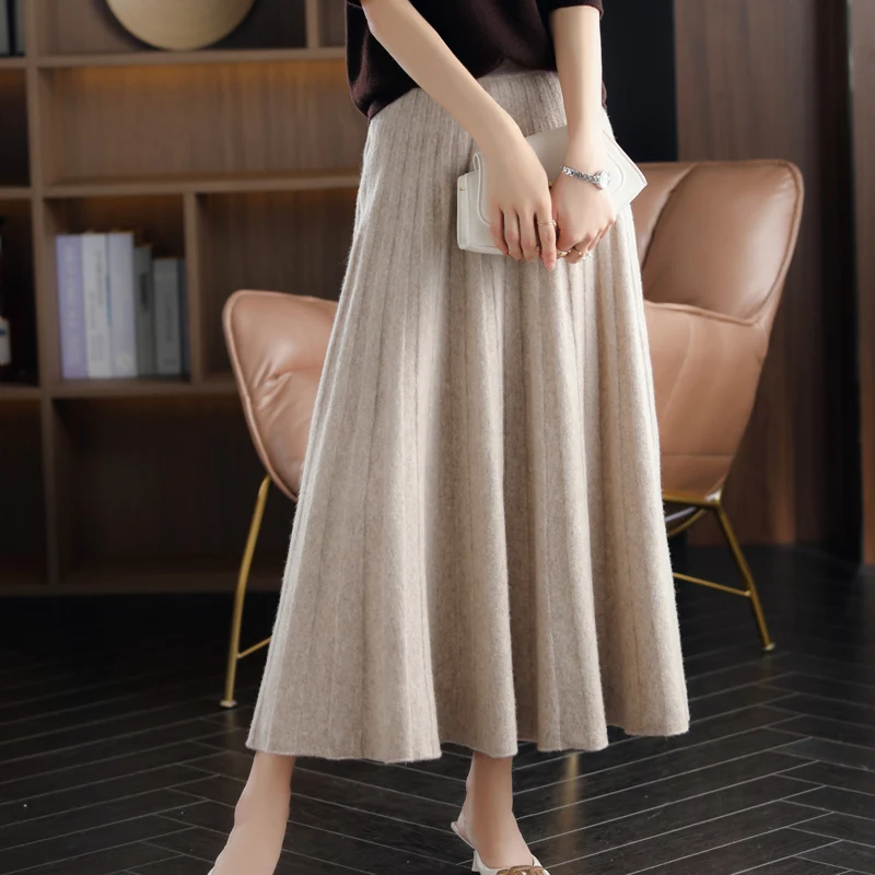 100% mulheres de lã moda mini saia 2021 estilo chinês escola plissado meninas cintura alta xadrez mini saia feminina
