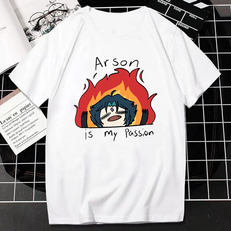 New Game Genshin Impact T Shirt Women Men Kawaii Tops Classic Games Character Graphic Print Tops Harajuku Cartoon Streetwear Tee