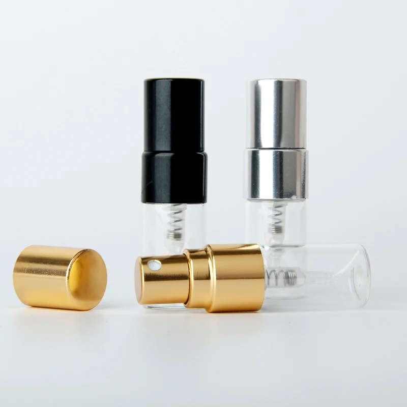 100 Teile/los 2 ml Mini Nachfüllbare Parfüm Flasche Für Probe Spray Flasche Metall Zerstäuber Tragbare Reise Geschenk Kosmetische Behälter – Detail 5