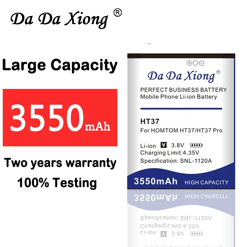 DaDaXiong Battery 3550mAh For HOMTOM HT37 Pro Bateria Accumulator AKKU Mobile Phone +Quick Arrive