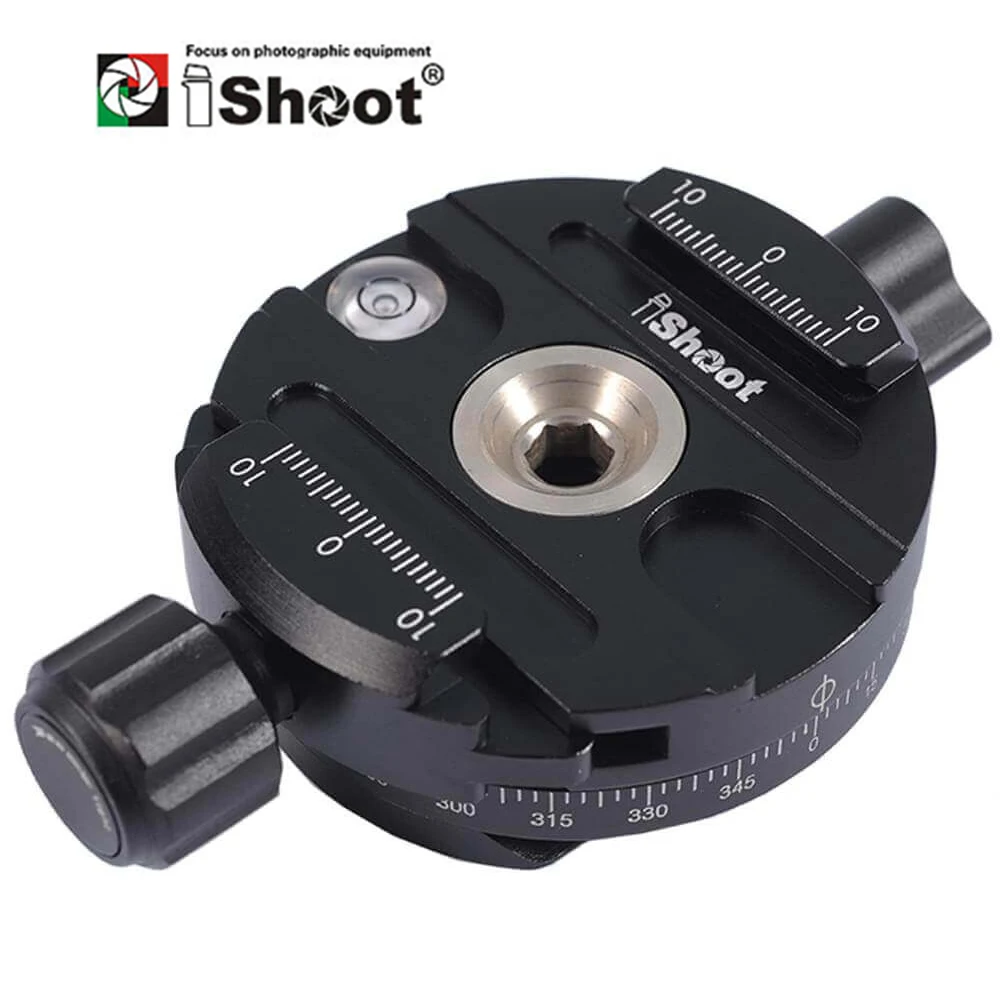 iShoot 21mm Thick Ultra-slim Panoramic Panorama Head for Arca-Swiss RRS KIRK kangrinpoche Camera Tripod Ball Head Quick Release