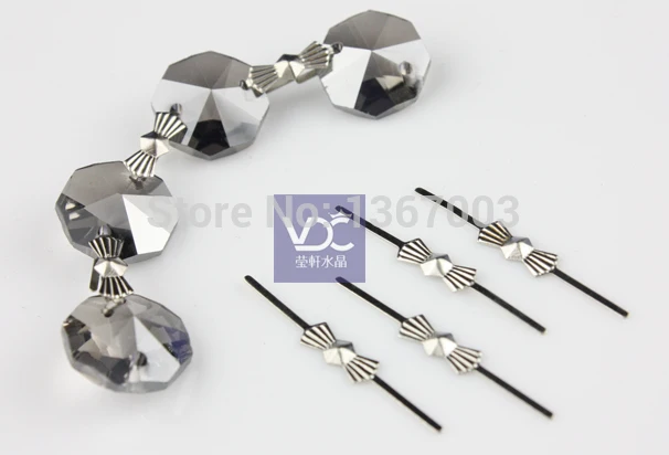1000pcs 45mm Chrome / Gold butterfly buckle connectors, octagon beads Connector Metal DIY
