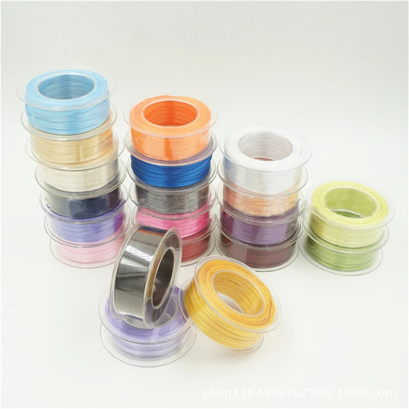 2m/lot 3mm Grosgrain Stain Ribbon for Wedding Decorations Ballooon Accessories Gifts Card Bouquet DIY Packing Ribbons