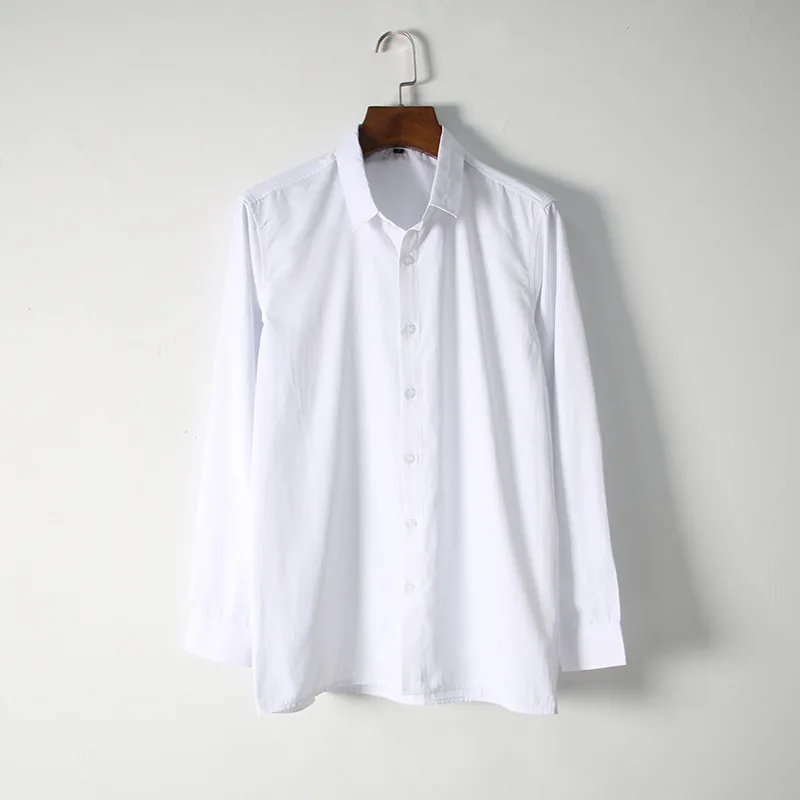 Camisa blanca de algodón de gran tamaño, uniforme Jk, camisa Formal, uniformes de escuela media y secundaria, monos de manga larga para mujer, Tops de talla grande