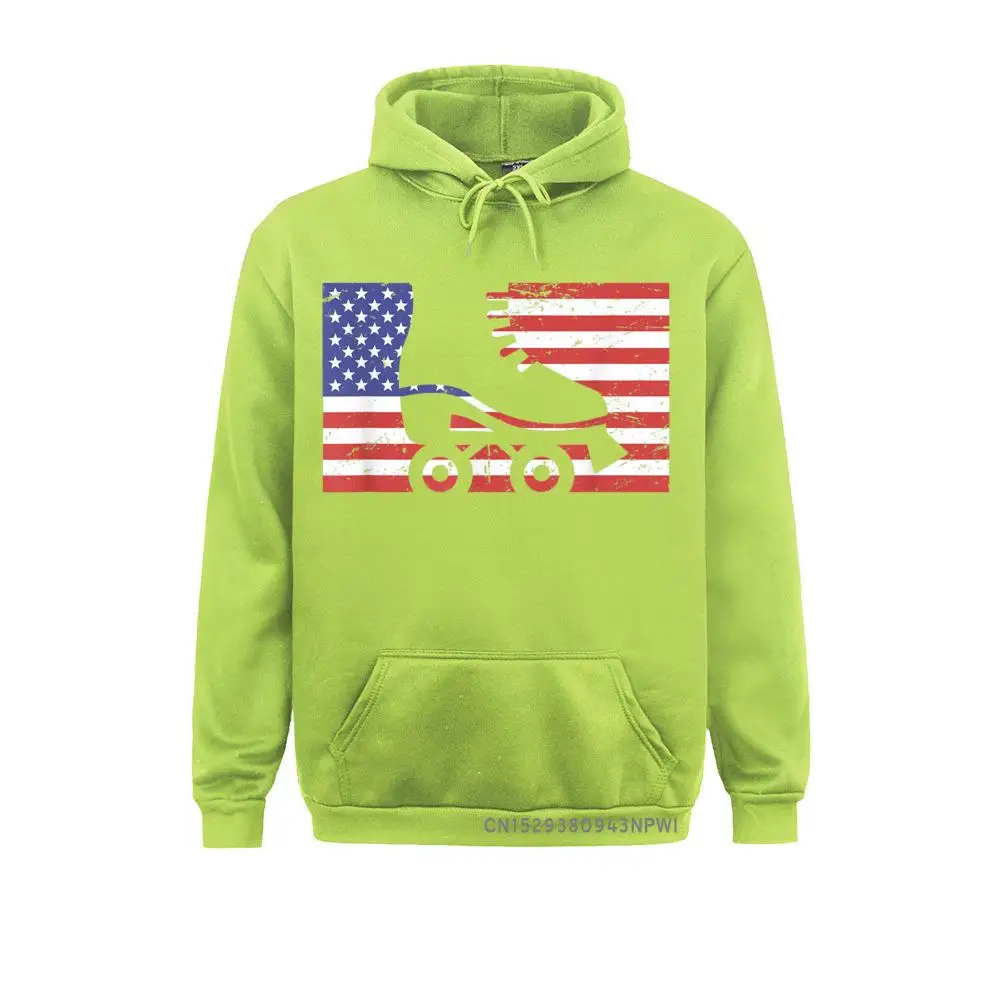 American Flag Roller Skating Pullover Fashion Mens Sweatshirts Long Sleeve Hoodies Preppy Style Sportswears