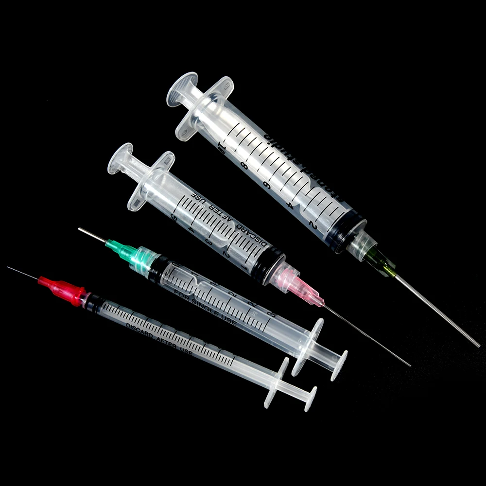 4Pcs Syringes with 4pcs 14G-25G Blunt Tip Needles for Industrial Dispensing Syringe Epoxy Resin Kits