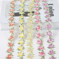 3 Yards Colorful thread embroidery lace hair jewelry necklace DIY toy clothing accessories lace fabric