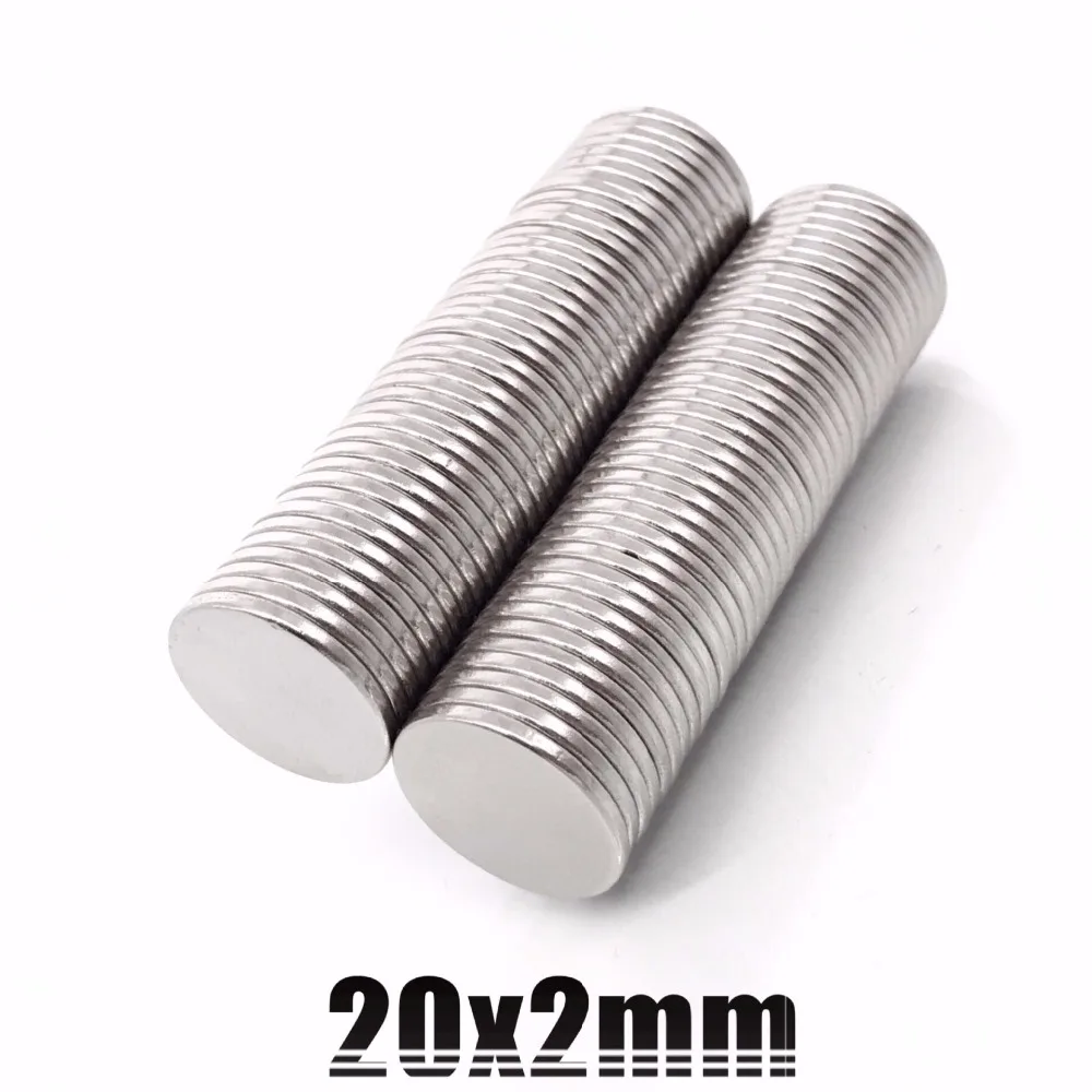 5/10/20/50/200 Viên 20X2 Mm N35 Siêu 20Mm X 2 Mm Mạnh Đĩa Vòng Nam Châm Đất Hiếm Vĩnh Viễn Nam Châm Neodymium 20*2