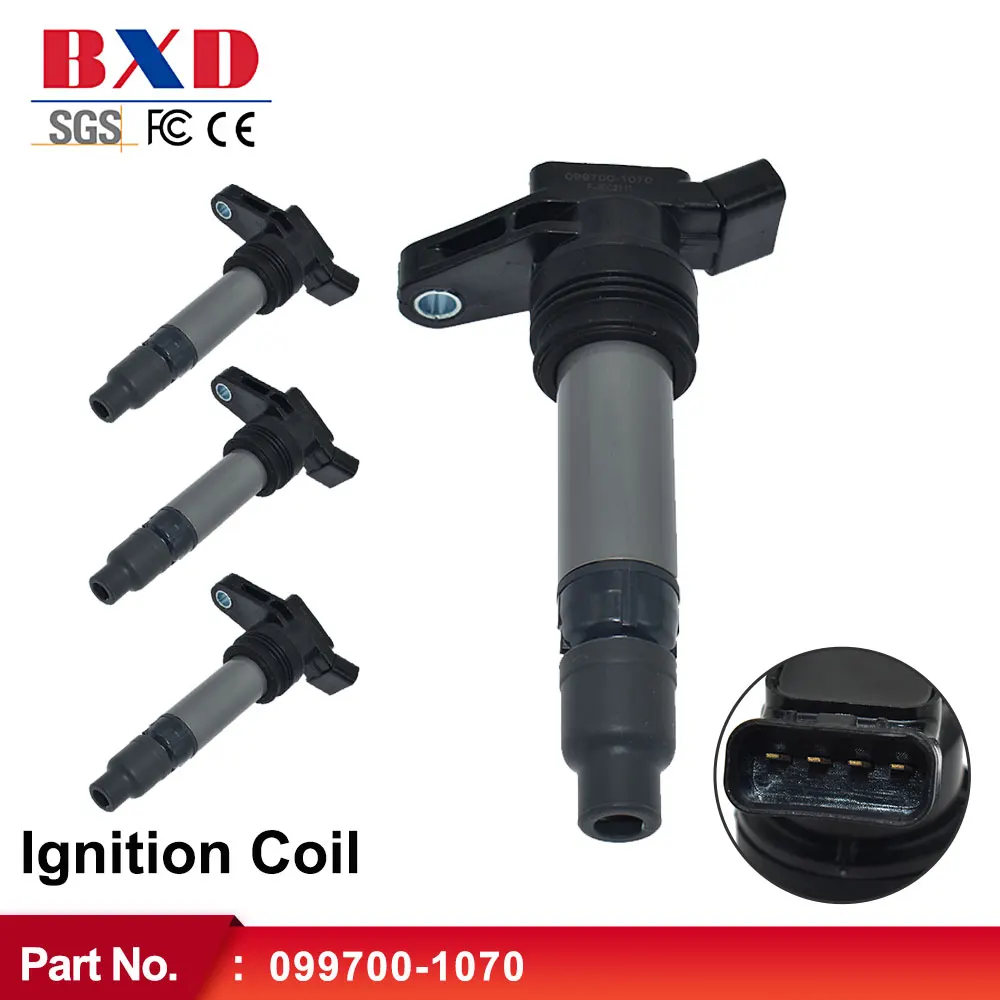 BAIXINDE 4PCS Genuine Ignition Coil 099700-1070 6G9N12A366 For 07-14 VOLVO S60 V60 II V70 III S80 II XC60 XC70 II XC90 I 3.2L T6