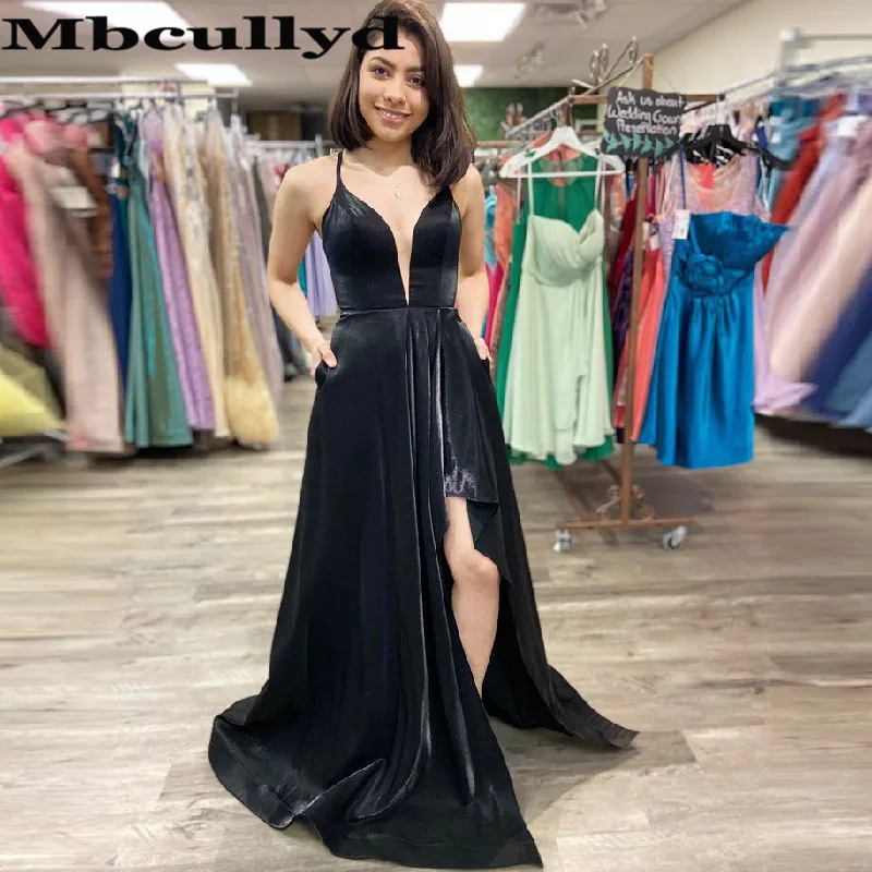 

Elegant Black Girl Prom Dresses 2023 Sexy Spaghetti Straps Hi-Low Cocktail Dress Party vestidos de baile de formatura Customize