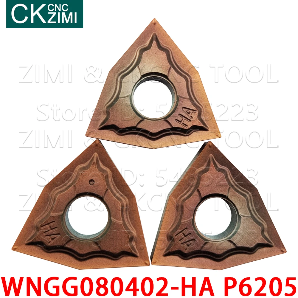 WNGG080402-HA P6205 WNGG 080402 HA أداة تحول خارجية بإدراج كربيد للصلب المقاوم للصدأ, أداة خراطة معدنية CNC