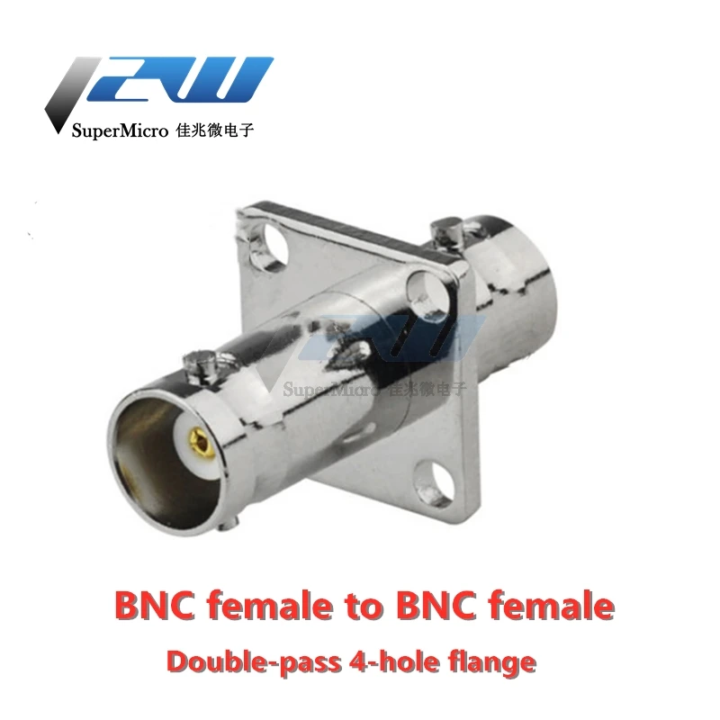 1Pcs BNC RF Adapter Male to Female Tee BNC-KKY-JK-JJ Q9 RF Connector Double Pass Flange KKF Elbow For Video Surveillance System