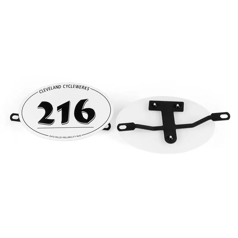 Targa da tavolo universale per MOTO in ABS 2 pezzi n. 71/NO.216 coperchio laterale sinistro e destro per MOTO CAFE RACER Tracker Scrambler