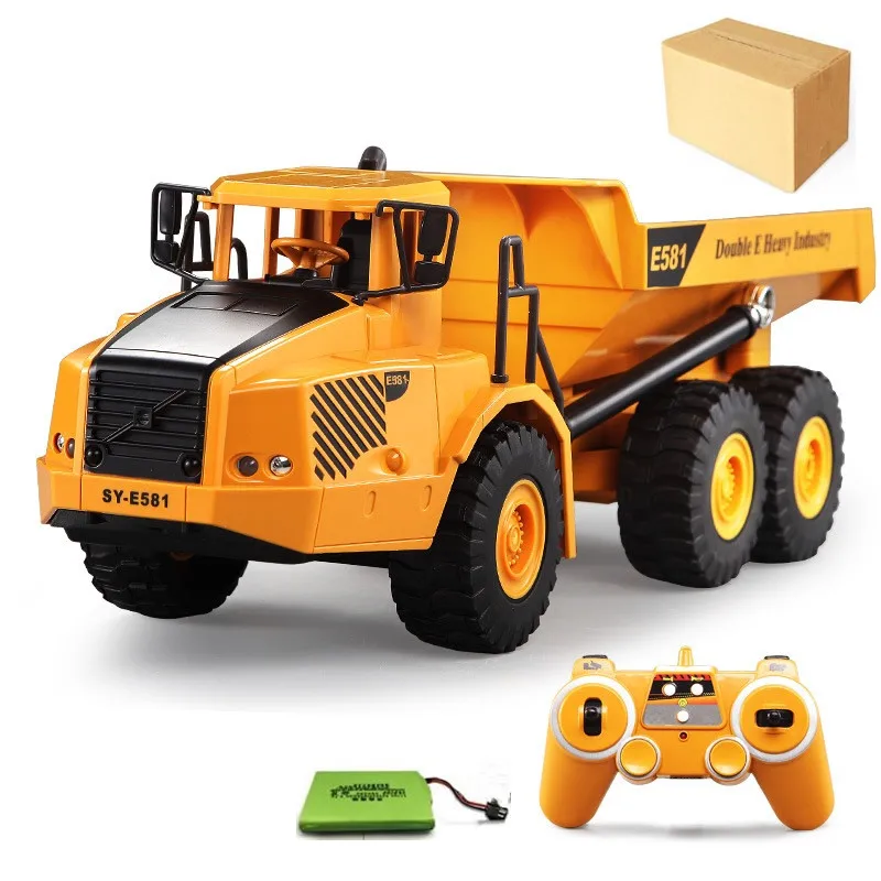 Caminhão basculante de controle remoto rc 1:20 2.4g 30 minutos 4wd simulação modelo de controle remoto resistência ao acidente e resistência à queda brinquedos infantis