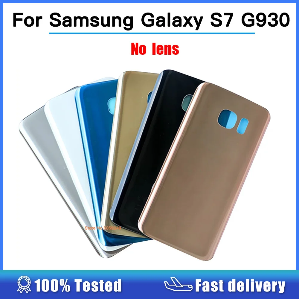 Back housing For SAMSUNG Galaxy S7 G930F Back Glass Battery Cover Rear Door Housing Case over With Lens Replacement Parts for s7