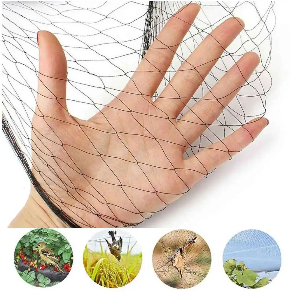 Black Garden Netting Nylon Anti Bird Net For Crop Vegetables Fruit Tree Flower Protection Covers Mesh Against Bird Deer Reusable