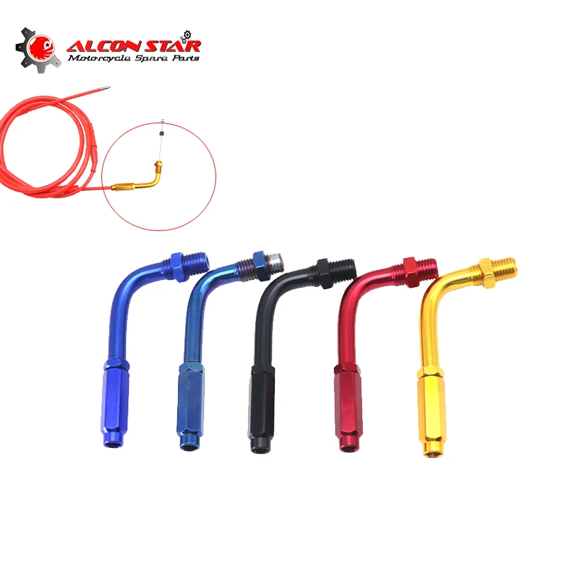 Alconstar 90° Accelerator Throttle Cable adjuster fit Universal Motorcycle Throttle Cable MTB Bike Bicycle Accessorie