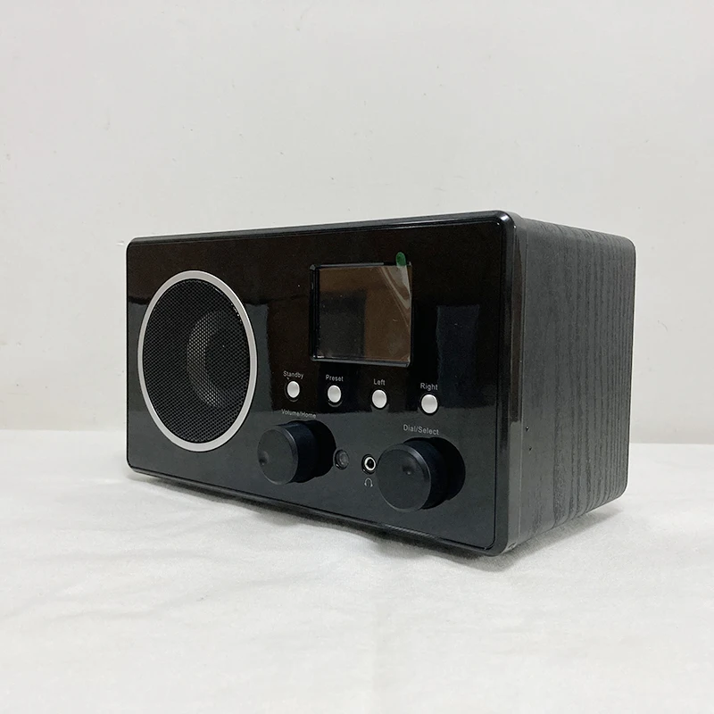 WIFI Radio Internet Web FM DBA Radios Bluetooth Speaker 5W RMS Color Screen Power Adaptor Supply Wooden Casing