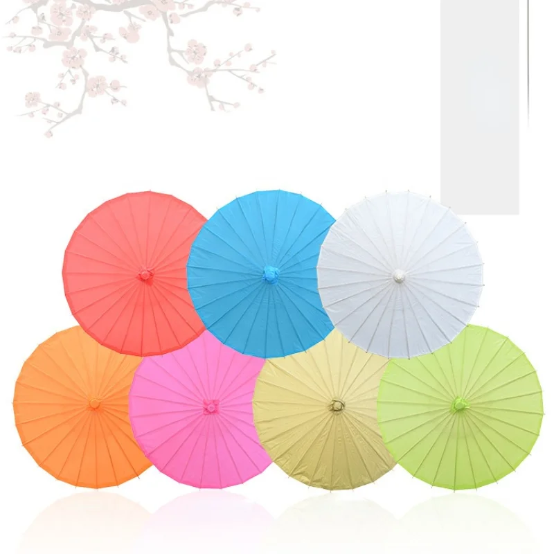 1pc Small Oil Paper Umbrella Kindergarten DIY Handmade Painting Color Decoration Craft Umbrella Dance Umbrella Shooting Props