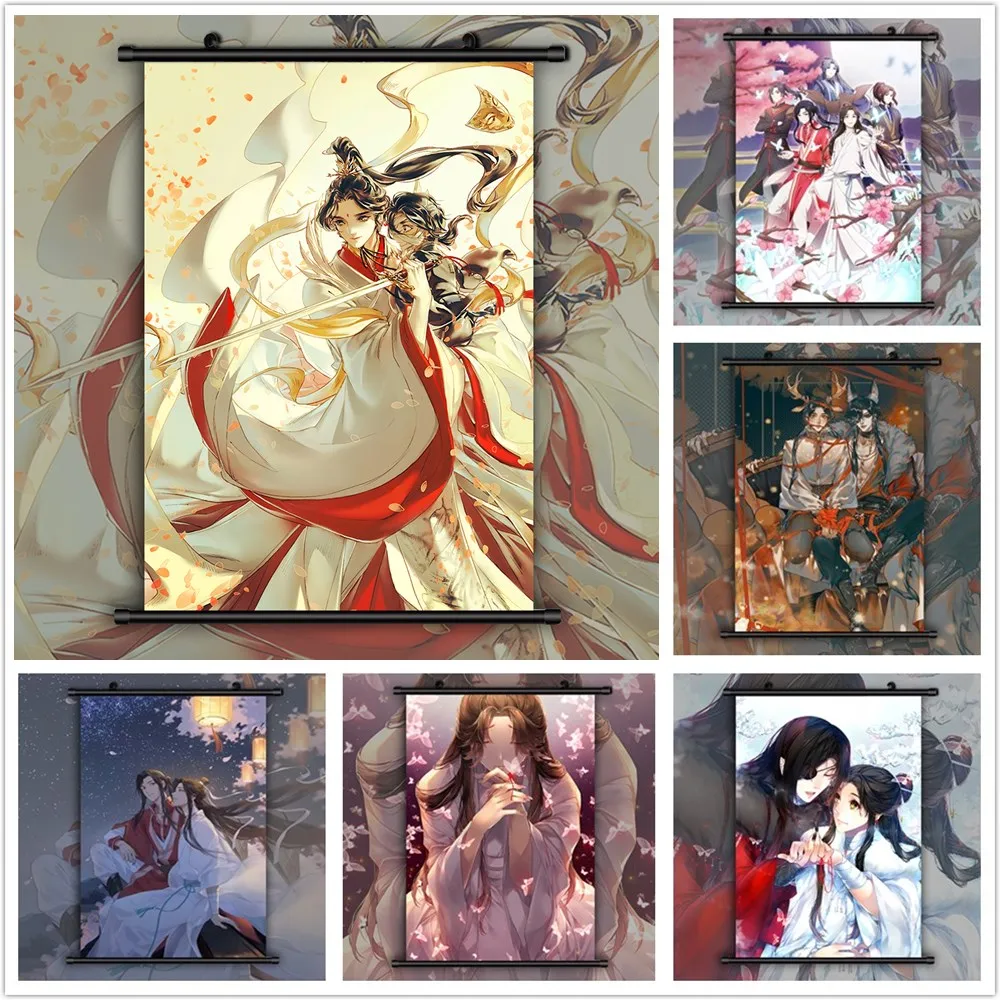 Canvas Painting Tian Guan Ci Fu Anime Posters Hua Cheng/Xie Lian Wall Posters Wall Art Living Room Decoration Picture Home Decor