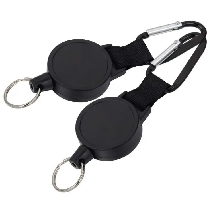 

Durable Stainless Steel Wire Rope Retractable Pull Chain Reel ID Card Badge Holder Reel Recoil Belt Clip Whit Buckle Gift SN