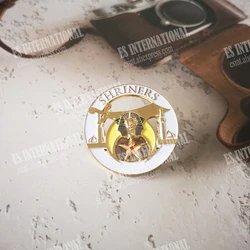 Masonic Lapel Pins “SHRINERS” Badge Mason Freemason BLM17 size 3.8cm zinc alloy gold plating minimalist creative knight