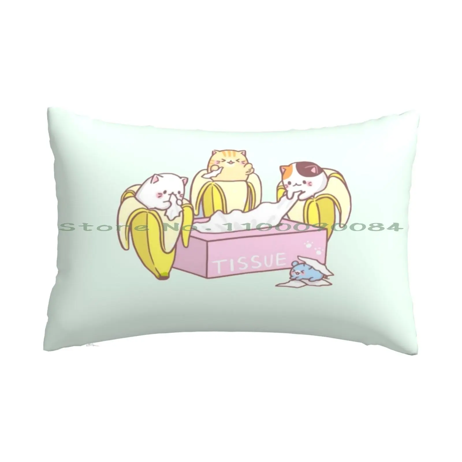 Banana Cat Kitten Kawaii Pillow Case 20x30 50*75 Sofa Bedroom Gr86 Gt86 Ae86 Gazoo Racing Brz Boxer Fast And Furious Japan Race