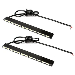 2pcs Car Daytime Running Light White Lighting 12 Led Lamp 7030