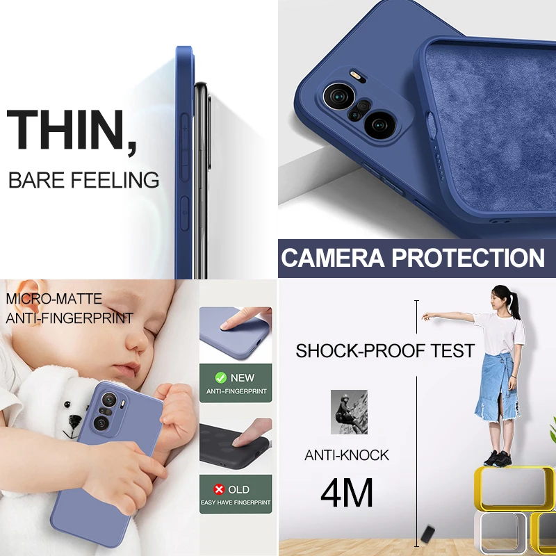 Poco F3 PocoF3 Poco F 3 Pro Case Original Square Liquid Silicone Soft Phone Cover For Xiaomi Poco F3 Poco F3 PocoF3 Poco F 3 Pro