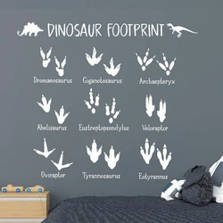 Cartoon Dinosaur Footprint Paw Wall Sticker Baby Nursery Kids Room Dino Foot Wall Decal Playroom Vinyl Decor