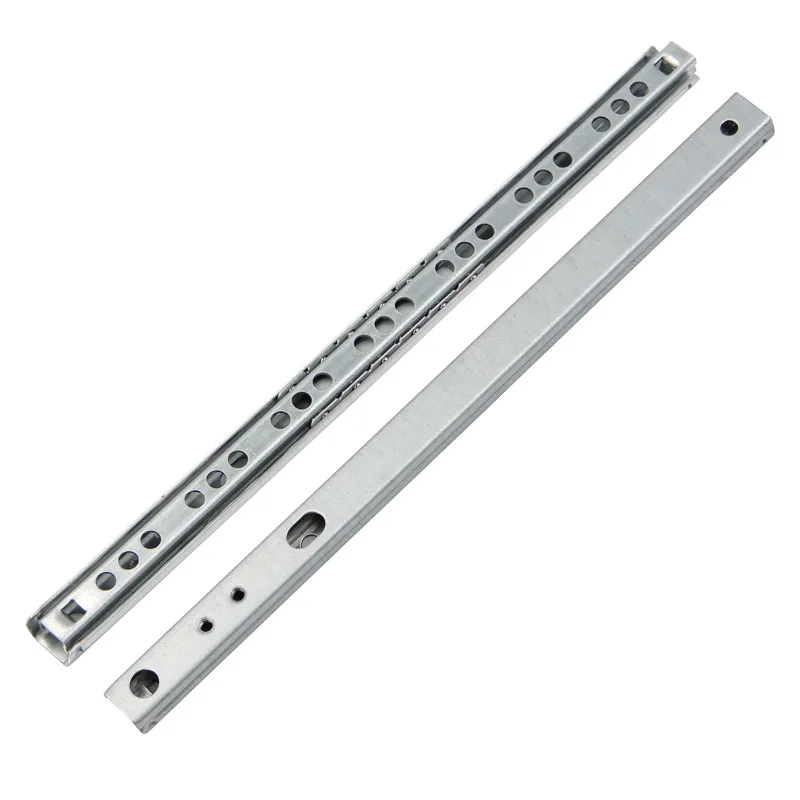 Glissières de tiroir à roulement à billes, 2 pièces, glissière de meubles, glissière à roulement à billes en acier, pour clavier, armoire, armoire, tiroir, glissières