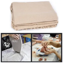 Pottery special linen cloth 1*1.5m thick hessian cotton linen tablecloth pottery clay printing texture clay sculpture tool