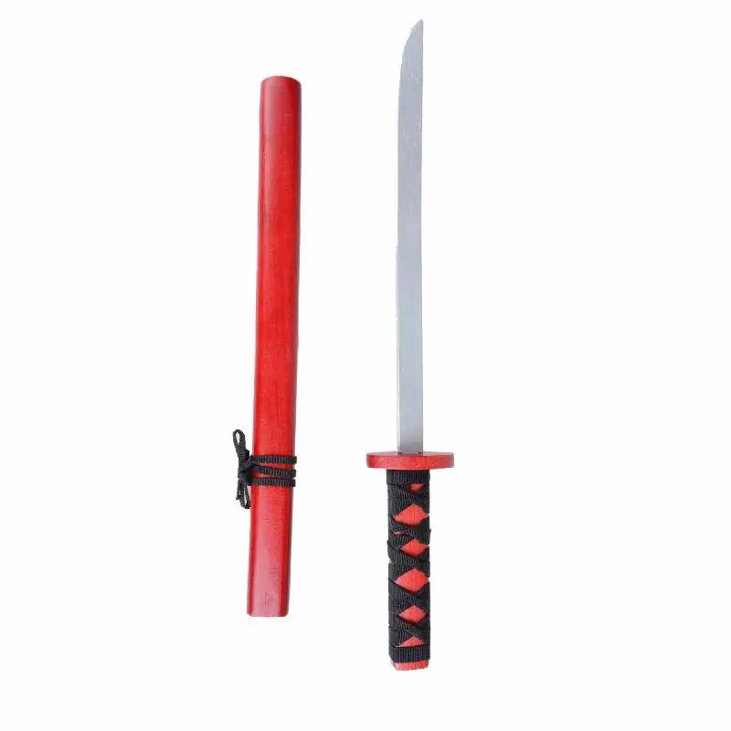 Trompette de peinture Katana en bois pour enfant, jouet épée en bois, accessoires de scène, cadeau d'anniversaire pour garçon, 55cm