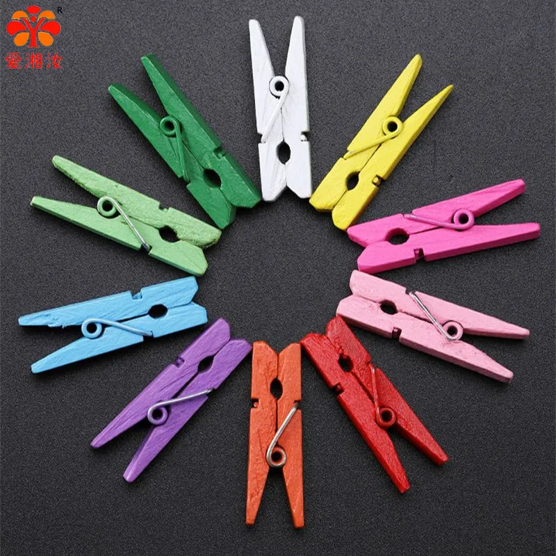 Aixiangru 100pcs Cocktail Creative Decorative Clip,Bar Bartender Colored Post-it Wooden Bar Accessories Color Photo Frame