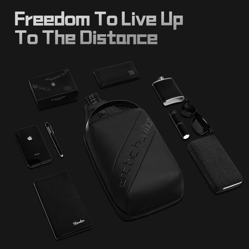 Men Multifunction Anti-theft Crossbody Bags USB Charging Chest Pack Short Trip Water Repellent Shoulder Messengers Bag