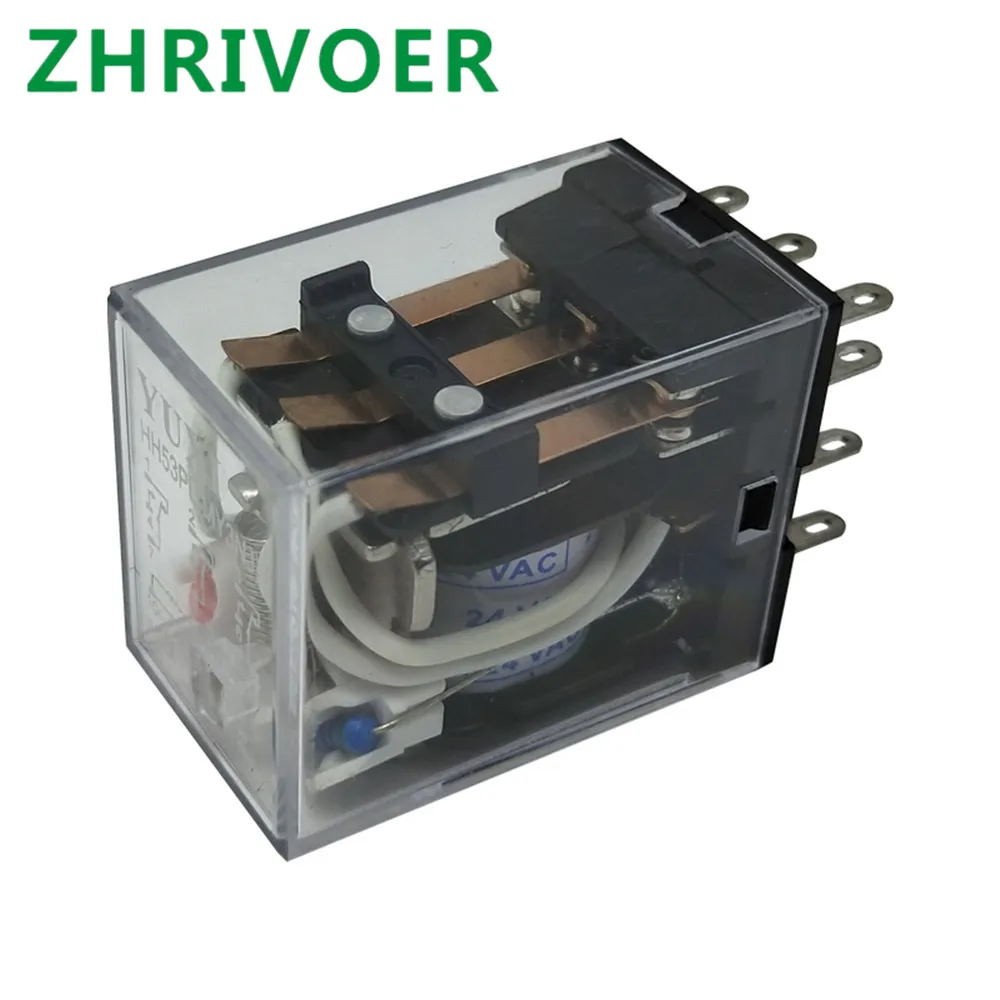 1 PCS Micro Mini Relay HH53P MY3NJ MY3 11-Pin DC12V/DC24V/DC110V/AC220V Coil General Purpose Intermediate Electromagnetic