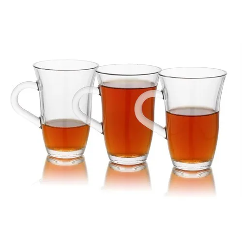 Lava Tea Cup Nisa Handle 6 Pcs Tea Coffee Cups Tea Coffee Sets Tea Coffee For Trophy Turkish Tea Cup set Glass