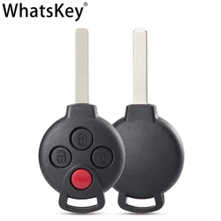 WhatsKey-carcasa para mando a distancia de 3/4 botones, funda para Mercedes Benz Smart City Coupe Cabrio Crossblade 451 Fortwo Roadster Forfour