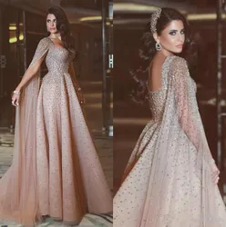 Vestido de encaje rosa con cuello en forma de corazón para mujer, traje de noche con tirantes finos, con cuentas de perlas y diamantes de imitación, color champán, 2024