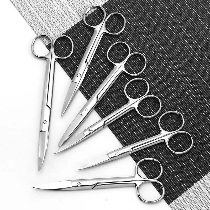 Medical stainless steel scissors, straight pointed elbow, surgical scissors, ophthalmic tissue scissors, nurse\'s suture scissors