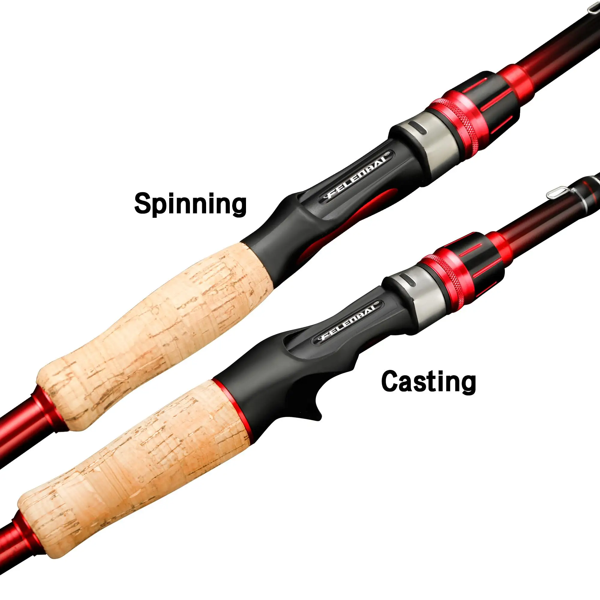 BAKAWA Baitcasting Rod Carbon Fiber 2.1M 2.4M 2.7M 3.0M M Power Lure Travel Pole Casting Spinning Wt 5g-35g Ultra Light Boat