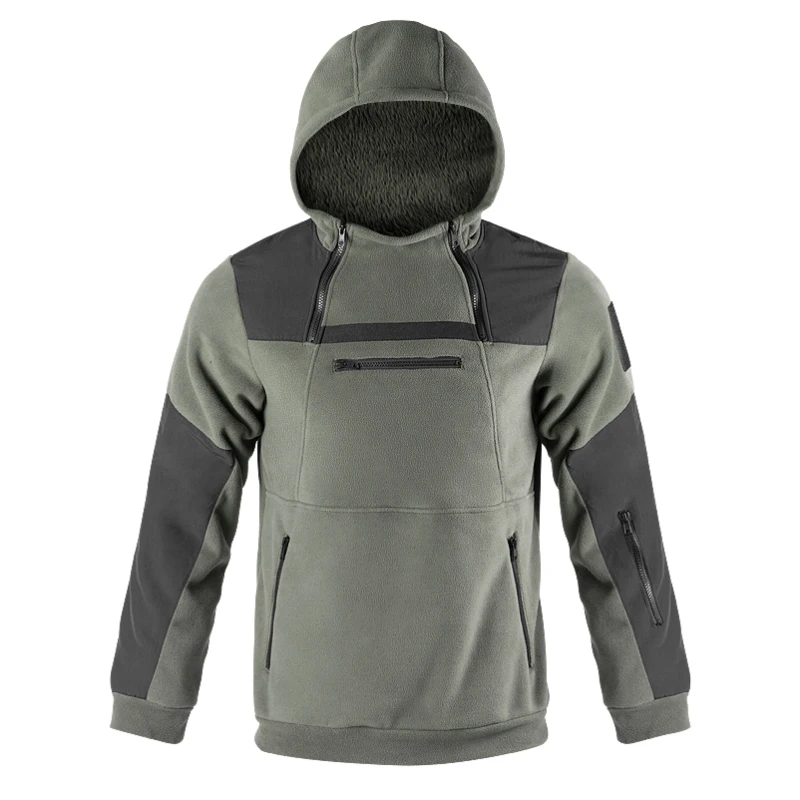 Outdoor Tactical Men\'s Jacket Liner and Fleece Thickened Double-sided Polar Fleece Warm Jacket Men Clothing